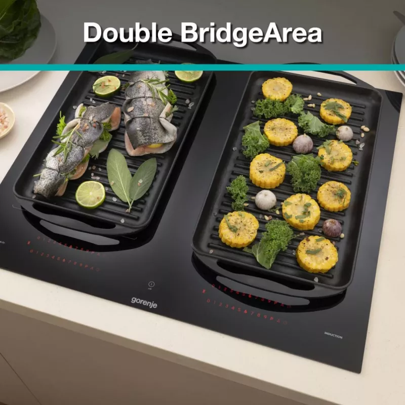 Gorenje Induktionshäll GI6443BSCWF, Schwarz, Einbau, 60 cm, Zonen-Induktionskochfeld, Glaskeramik, 4 Zone(n)