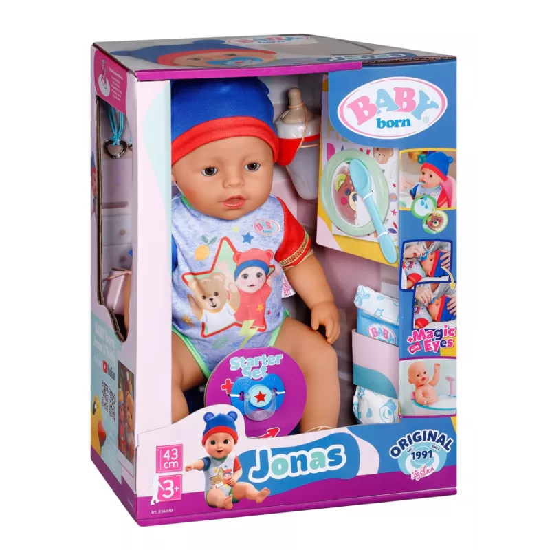 BABY born Jonas 43cm, Babypuppe, Männlich, 3 Jahr(e), Junge/Mädchen, 430 mm, Mehrfarbig