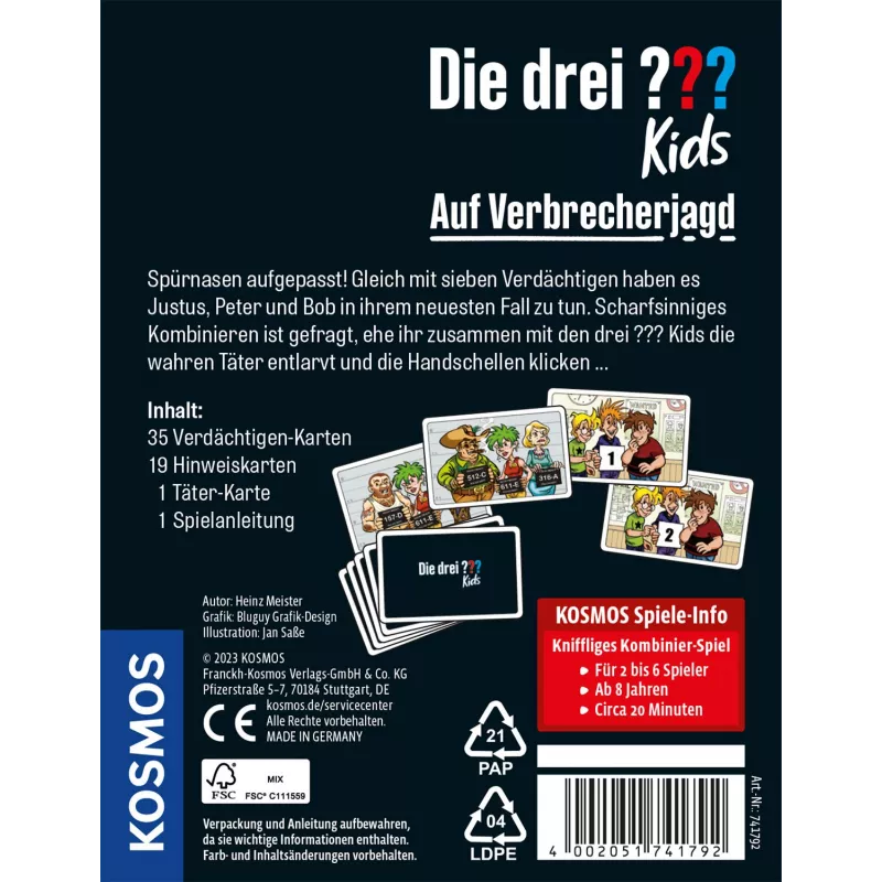 Kosmos 74179 Die drei jQuery22009414852831456957_1703856853844 15 Min. Kartenspiel Detektiv