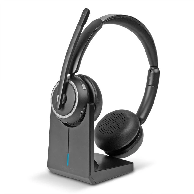 Lindy L118 Kabelloses Noise-Cancelling-Headset & Ladestation