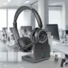 Lindy L118 Kabelloses Noise-Cancelling-Headset & Ladestation