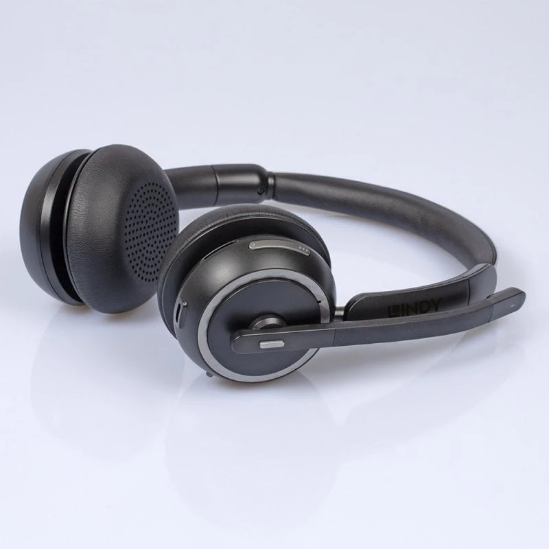 Lindy L118 Kabelloses Noise-Cancelling-Headset & Ladestation