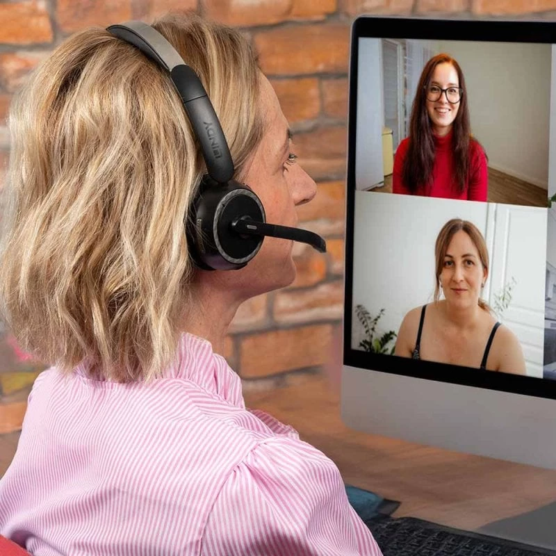 Lindy L118 Kabelloses Noise-Cancelling-Headset & Ladestation
