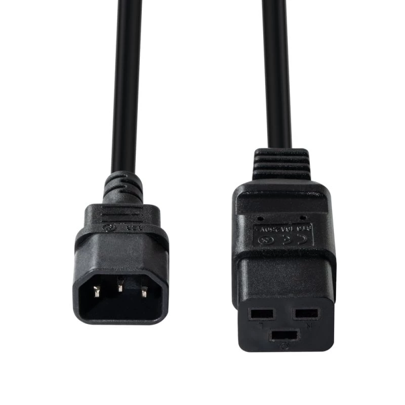 Lindy 2m C14 auf C19 Netzkabel-Verlängerung, Schwarz, 2 m, IEC C14, IEC C19, 250 V