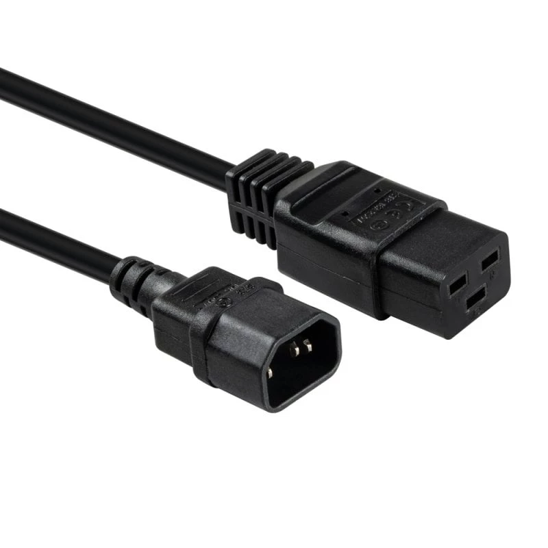Lindy 2m C14 auf C19 Netzkabel-Verlängerung, Schwarz, 2 m, IEC C14, IEC C19, 250 V