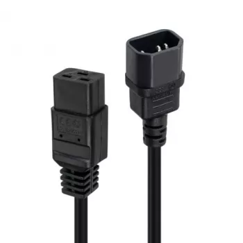 Lindy 1m C14 auf C19 Netzverlängerungskabel, Schwarz, 3 m, IEC C14, IEC C19, 250 V
