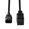 Lindy 1m C14 auf C19 Netzverlängerungskabel, Schwarz, 3 m, IEC C14, IEC C19, 250 V