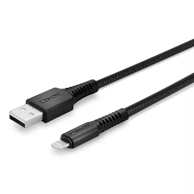 Lindy 2m verstärktes USB Typ A auf Lightning Lade- und Synchronisationskabel