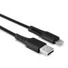 Lindy 2m USB Typ-A auf Lightning Kabel, Schwarz, 2 m, Lightning, USB A, Schwarz, Gerade, Gerade