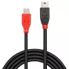 Lindy 0,5m USB 2.0 Typ Micro-B auf Mini-B OTG-Kabel, 0,5 m, Mini-USB B, Micro-USB B, USB 2.0, 0,48 Gbit/s, Schwarz, Rot