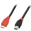 Lindy 0,5m USB 2.0 Typ Micro-B auf Mini-B OTG-Kabel, 0,5 m, Mini-USB B, Micro-USB B, USB 2.0, 0,48 Gbit/s, Schwarz, Rot