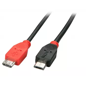 Lindy 2m USB 2.0 Typ Micro-B auf Micro-B OTG-Kabel, 2 m, Micro-USB B, Micro-USB B, USB 2.0, Stecker/Stecker, Schwarz