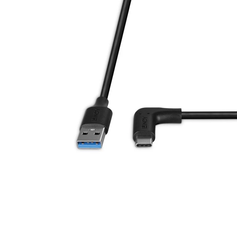 Lindy 1,5 m USB 3.2 Typ-A-auf-C-Kabel, 90° abgewinkelt, 10 Gbit/s