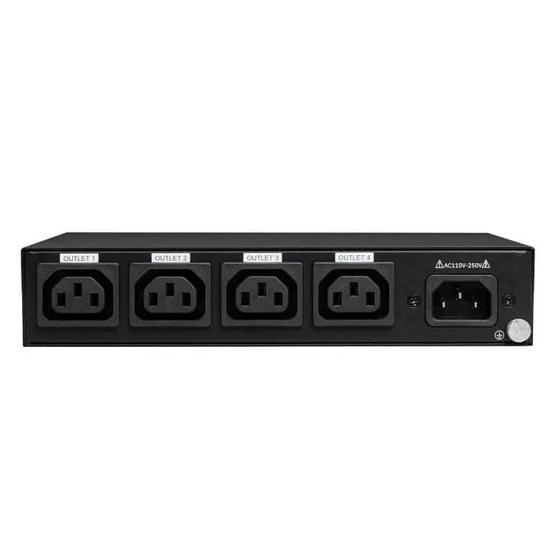 Lindy 32622 Stromverteilereinheit (PDU) 4 AC-Ausgänge 1U Schwarz