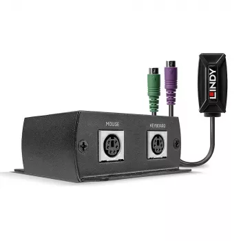 Lindy 100m PS/2 KM Cat.5e/6 Extender, Sender & Empfänger, Kabelgebunden, 100 m, Cat5e, Cat6, Schwarz, CE, FCC, RoHS & REACH, CP65