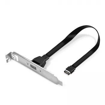 Lindy Single Port USB 3.1 Gen 2 Type C Back Plate, 0,45 m, USB A, Stecker, Stecker, 0 - 65 °C, 0 - 70 °C