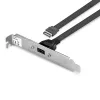 Lindy Single Port USB 3.1 Gen 2 Type C Back Plate, 0,45 m, USB A, Stecker, Stecker, 0 - 65 °C, 0 - 70 °C
