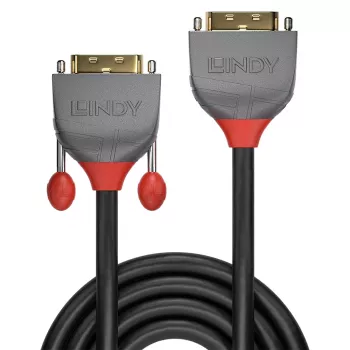 Lindy 2m DVI-D Dual Link Verlängerungskabel, Anthra Line, 2 m, DVI-D, DVI-I, Stecker, Buchse, Schwarz