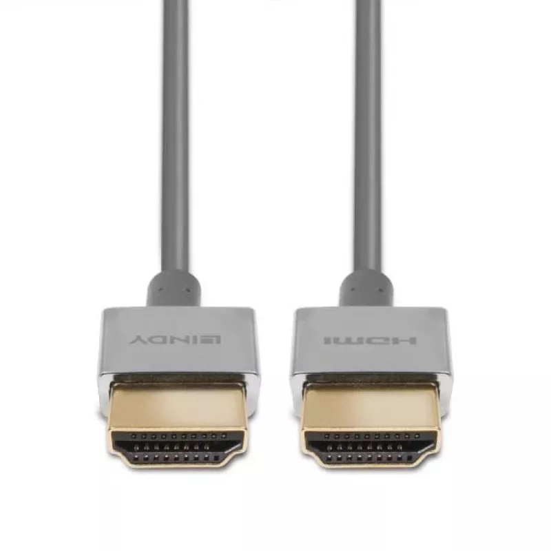Lindy Ultra High Speed HDMI schlank Kabel 1m, 1 m, HDMI Typ A (Standard), HDMI Typ A (Standard), 48 Gbit/s, Weiß