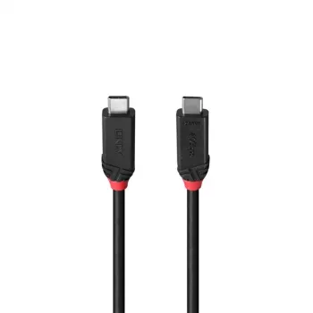 Lindy 2m USB4 240W Typ-C-Kabel, Schwarz Line, 2 m, USB C, USB C, USB4 Gen 3x2, 40 Gbit/s, Schwarz