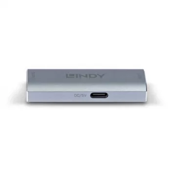 Lindy DisplayPort 1.4 Repeater, 7680 x 4320 Pixel, AV-Repeater, 40 m, Kabelgebunden, Silber