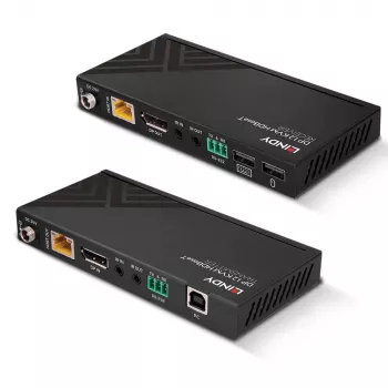 Lindy 150m Cat.6 DisplayPort 1.2, USB, IR und RS-232 HDBaseT KVM Extender