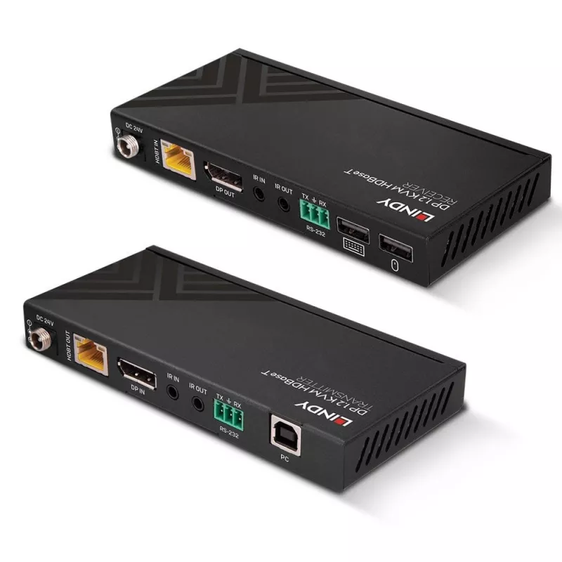Lindy 150m Cat.6 DisplayPort 1.2, USB, IR und RS-232 HDBaseT KVM Extender