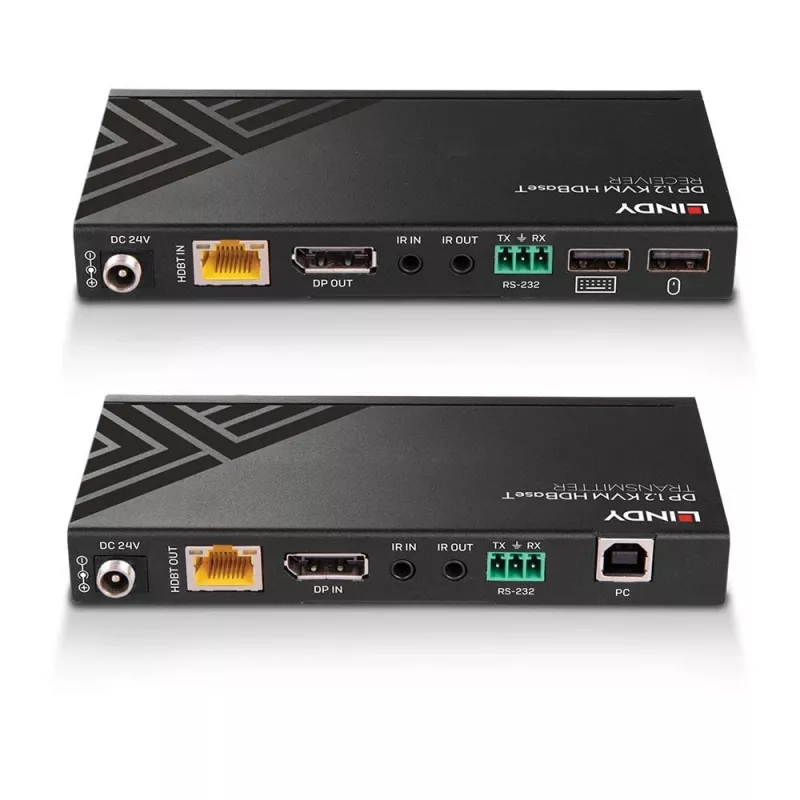 Lindy 150m Cat.6 DisplayPort 1.2, USB, IR und RS-232 HDBaseT KVM Extender