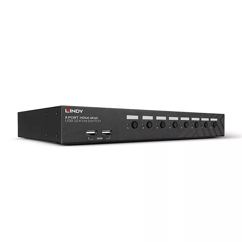 Lindy 39538 KVM-Switch Rack-Montage Schwarz