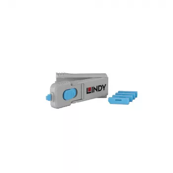 Lindy 40324 Port-Blocker Port-Blocker + Schlüssel DisplayPort Blau Acrylnitril-Butadien-Styrol (ABS) 5 Stück