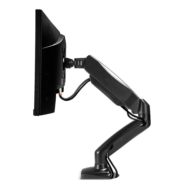 Lindy Single Display Gasdruckfeder-Tischhalterung, 6,5 kg, 43,2 cm (17 Zoll), 68,6 cm (27 Zoll), 75 x 75 mm, 100 x 100 mm, Schwarz