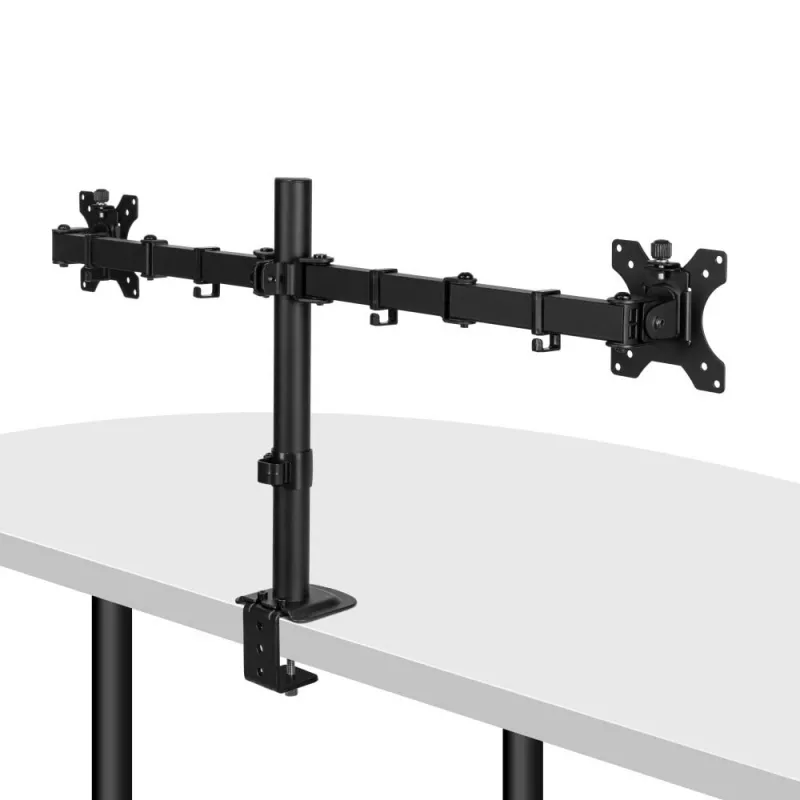 Lindy Dual verstellbarer Displayhalter, 8 kg, 33 cm (13 Zoll), 81,3 cm (32 Zoll), 75 x 75 mm, 100 x 100 mm, Schwarz