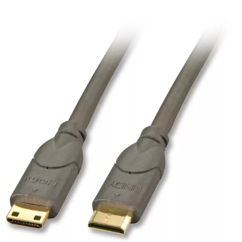 Lindy 0,5m HDMI CAT2 HDMI-Kabel HDMI Typ C (Mini) Schwarz