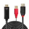 Lindy 0,5 m HDMI zu DisplayPort Kabel, 0,5 m, DisplayPort, HDMI + USB, Stecker, Buchse, Gold