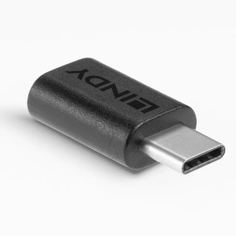 Lindy USB 3.2 Typ-C-auf-C-Adapter, USB 3.2 Typ-C, USB 3.2 Typ-C, Schwarz