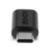 Lindy USB 3.2 Typ-C-auf-C-Adapter, USB 3.2 Typ-C, USB 3.2 Typ-C, Schwarz