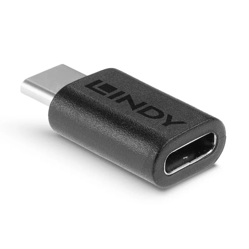 Lindy USB 3.2 Typ-C-auf-C-Adapter, USB 3.2 Typ-C, USB 3.2 Typ-C, Schwarz