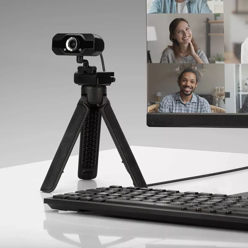 Lindy Full HD 1080p Webcam mit Mikrofon, 1920 x 1080 Pixel, Full HD, 30 fps, Manuell, Auto, 110°
