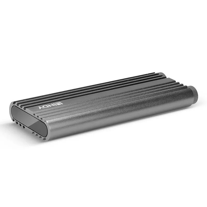 Lindy USB 3.2 Gen 2 x2 NVMe M.2 SSD-Gehäuse, SSD-Gehäuse, M.2, PCI Express, 20 Gbit/s, USB-Anschluss, Silber