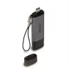 Lindy USB 3.2 Typ-C und A SD-/MicroSD-Kartenleser, MiniSD, SD, Schwarz, Grau, 5000 Mbit/s, USB 3.2 Gen 1 (3.1 Gen 1) Typ-A/Typ-C, 78,5 mm, 22,5 mm