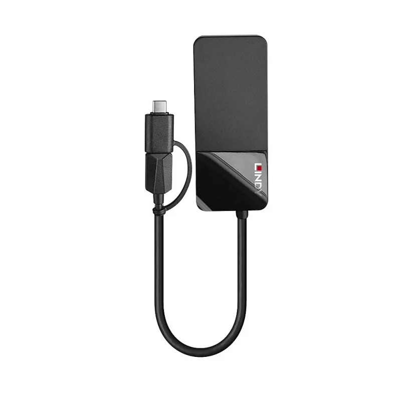 Lindy 43354 Laptop-Dockingstation/USB-Port-Replikator USB 3.2 Gen 1 (3.1 Gen 1) Typ-A + Typ-C Schwarz