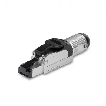 Lindy RJ-45 Cat.6/6A werkzeugloser Feldkonfektionierungsstecker, RJ45, Schwarz, Silber, Metall, CE, REACH, RoHS, UKCA, 240 g, 133 mm