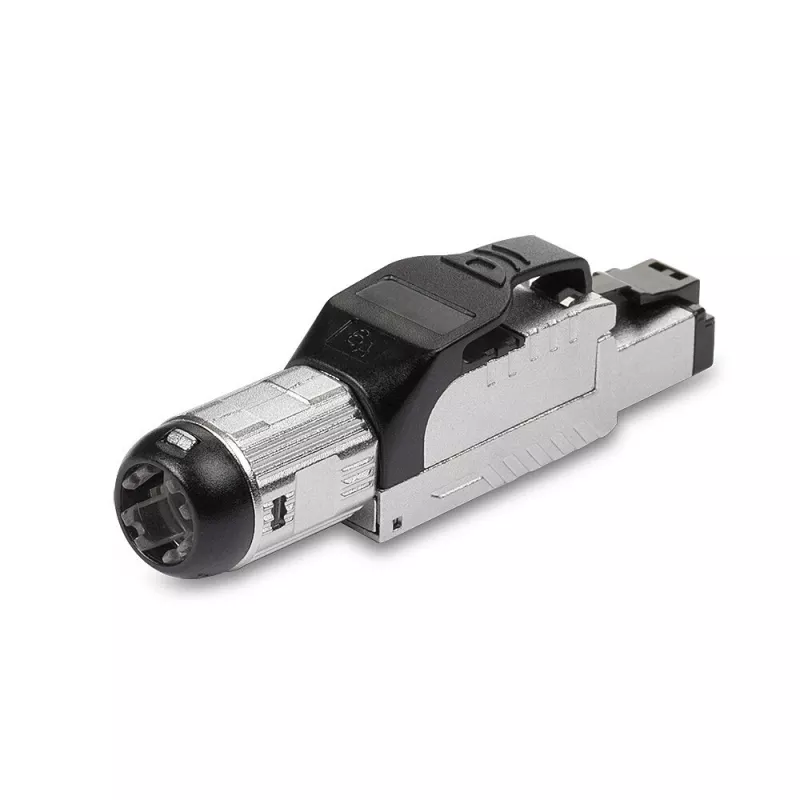 Lindy RJ-45 Cat.6/6A werkzeugloser Feldkonfektionierungsstecker, RJ45, Schwarz, Silber, Metall, CE, REACH, RoHS, UKCA, 240 g, 133 mm