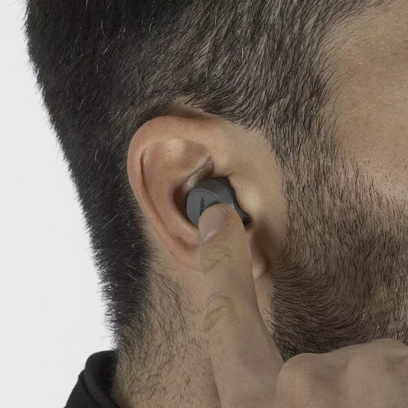 Lindy LE400W Headset Kabellos In-Ear Musik/Alltag USB Typ-C Bluetooth Grau
