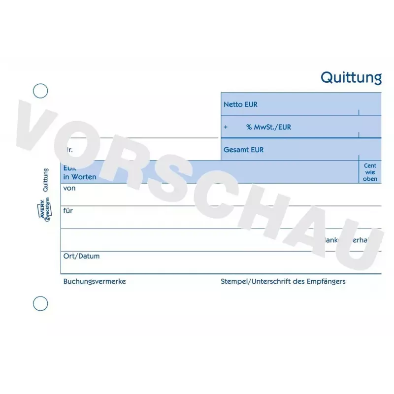 Buchhaltungsformular/-buch A6 Avery 1250
