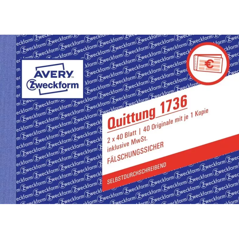 Abrechnungsformularbuch A6 Avery 1736-5