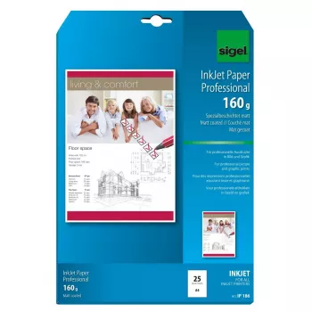 Druckerpapier A4 Sigel IP186 Matt 25 Blatt Weiß