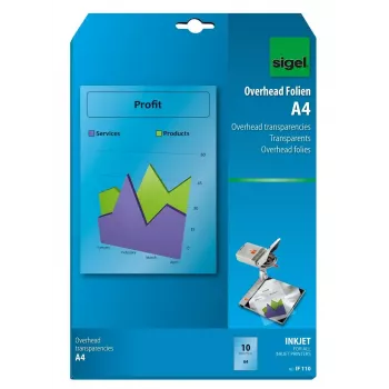 Druckfolie Inkjet Sigel IF110 A4 Transparent 10 Blatt