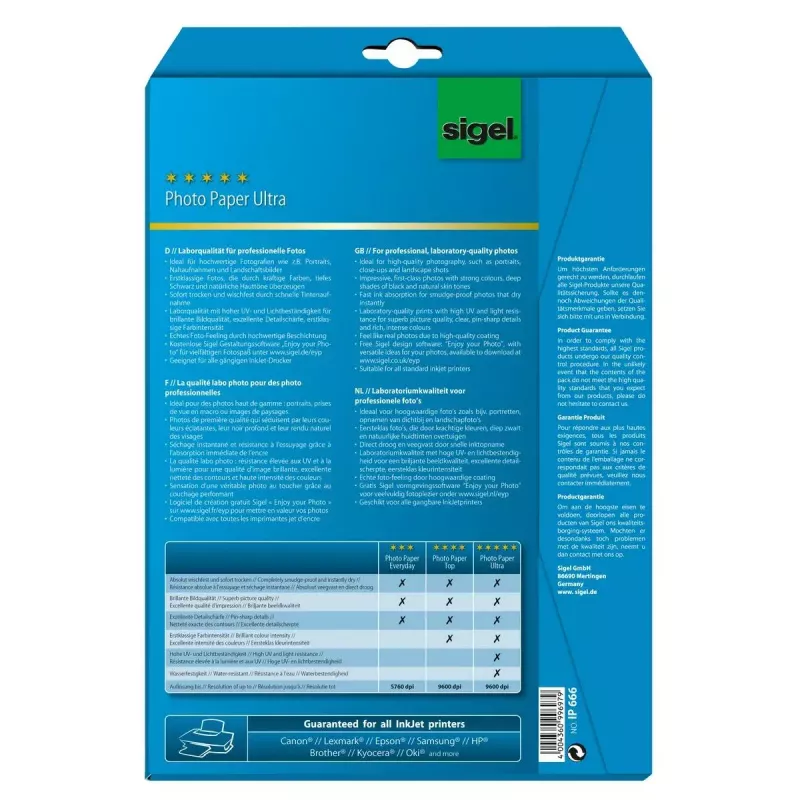 Fotopapier Satin A4 Sigel InkJet Ultra