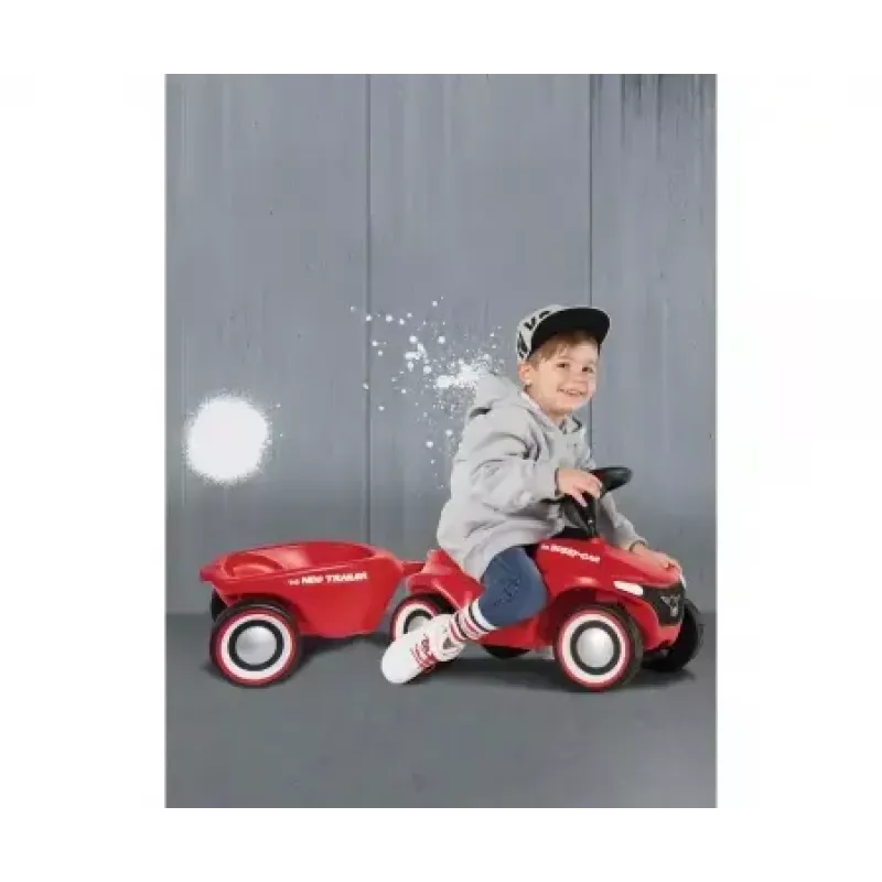 Spielzeugautoanhänger Simba‑Dickie BIG Bobby‑Car Neo Trailer — Kunststoff, rot, für Kinder von 1–5 Jahren